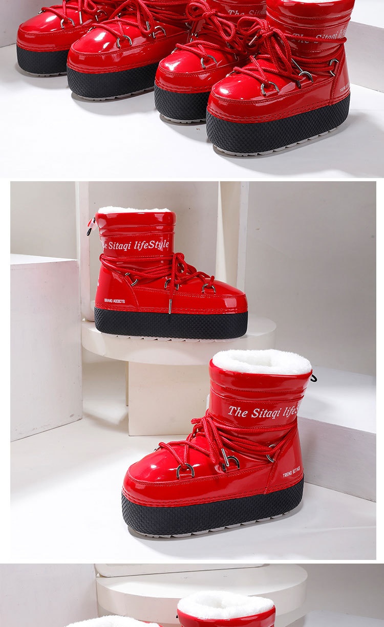 Zees Multi-Bright Color Parent-Child Children's Boys And Girls Ski Thick-Soled Space Moon Thickened Waterproof Non-Slip Warm_voghion.com