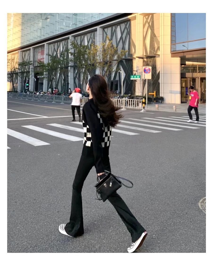 ChicShe Jeans For Women 2023 New Spring And Autumn High Waist Slim Fit Petite Black Bootcut Flared Pants_voghion.com