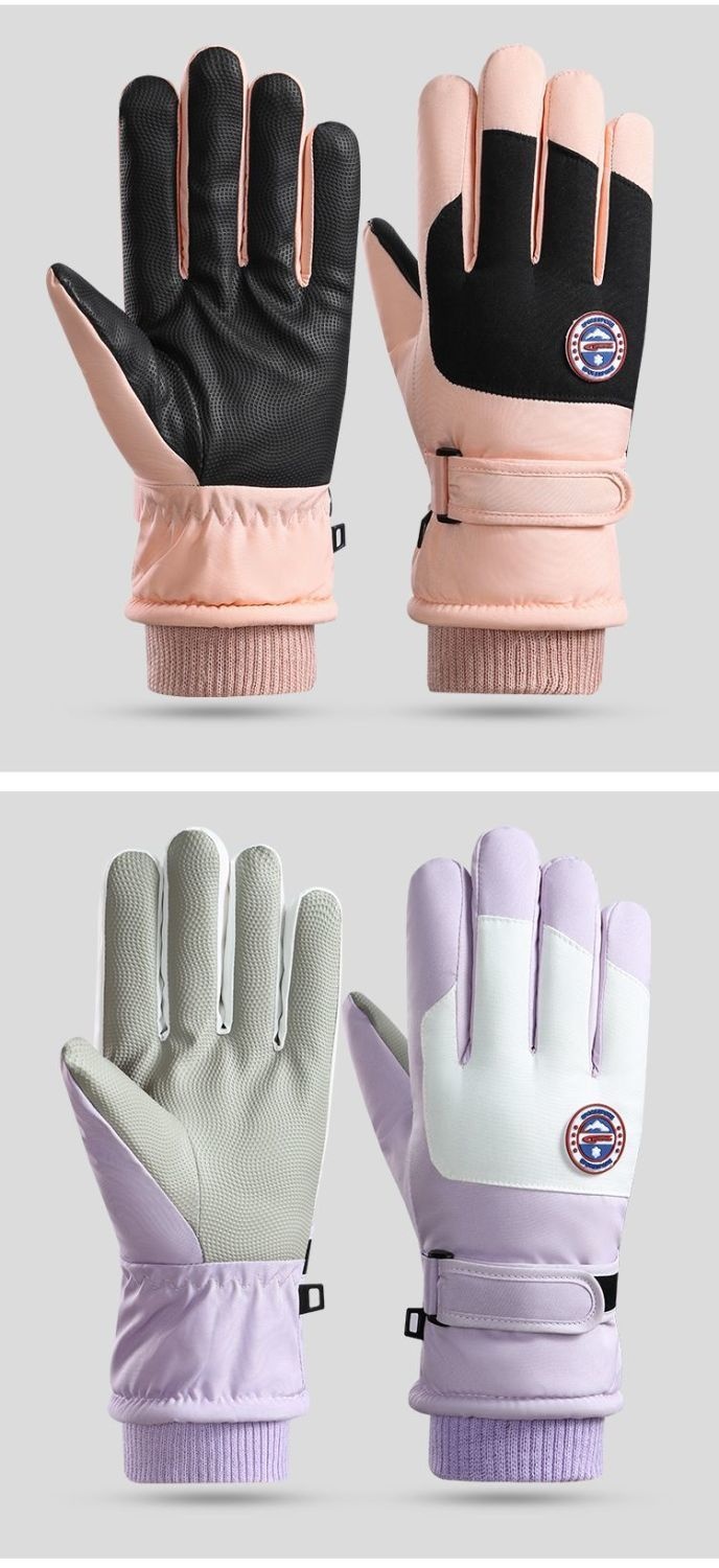 Boy Winterski für Damen und Herren, Touchscreen, warm, wasserdicht, kältebeständig, fleecegefüttert, dick gefüttert, winddicht, Outdoor_voghion.com