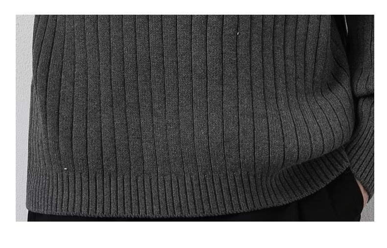 boy Boy Boy Boy 2024 Autumn Winter Round Neck Men Thickened Lazy Style Knitted Sweater Trendy Casual Solid Color Base Shirt Knitwear_voghion.com