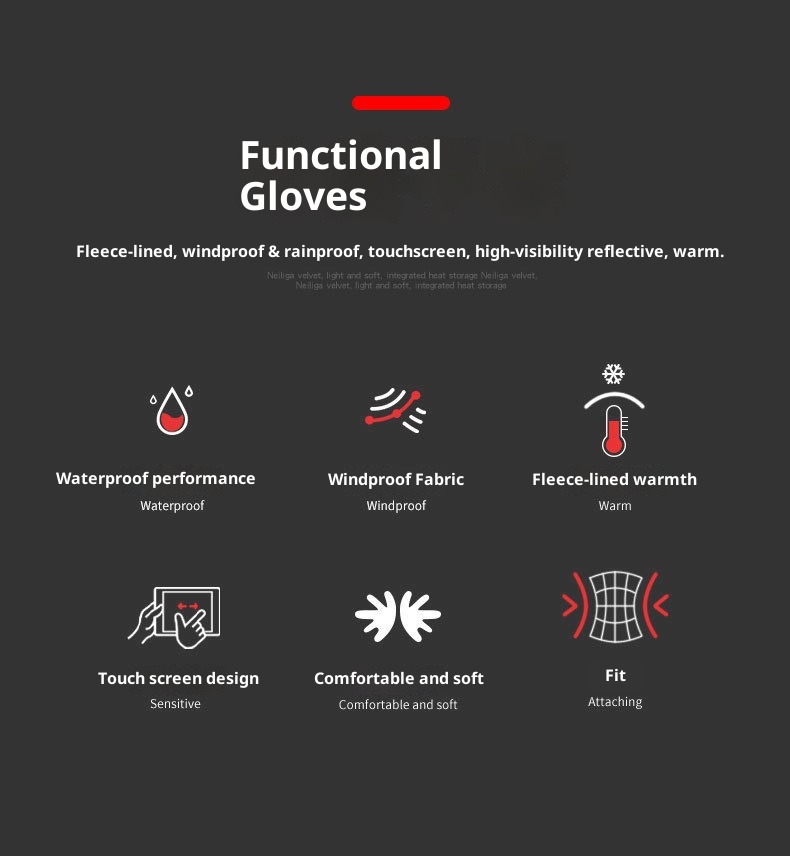 jongen Jongen Outdoor Heren Winter Fleece-gevoerd Warm Touchscreen Antislip Fietsen Wandelen Skiën Waterdicht Winddicht Sporthandschoenen_voghion.com