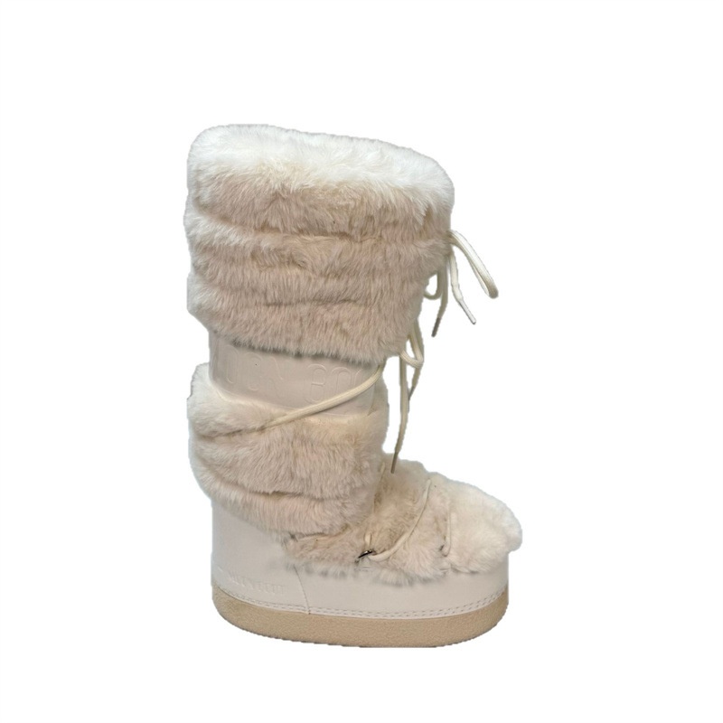 Zees 2025 Winter New Upgraded Moon Snow Damen-Skischuhe mit hohem Schaft, Schnürung, rutschfest und warm_voghion.com