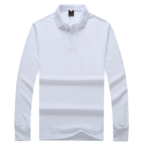 boy Boy SH 8121#280G Solid Color Turn-Down Collar Thickened Judy Men's Polo Shirt In Stock Basic Popular Long Sleeve Loose Fit_voghion.com