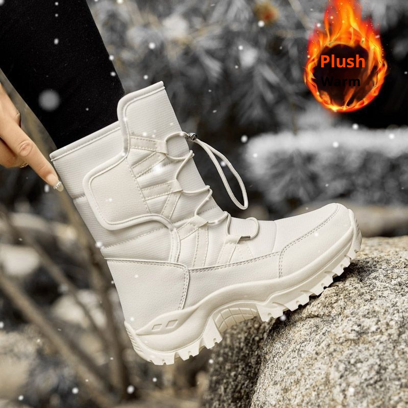 Zees Northeast Harbin Boots For Women Winter Waterproof Non-Slip Warm Fleece Lined Thickened Outdoor Hiking Snow Country_voghion.com