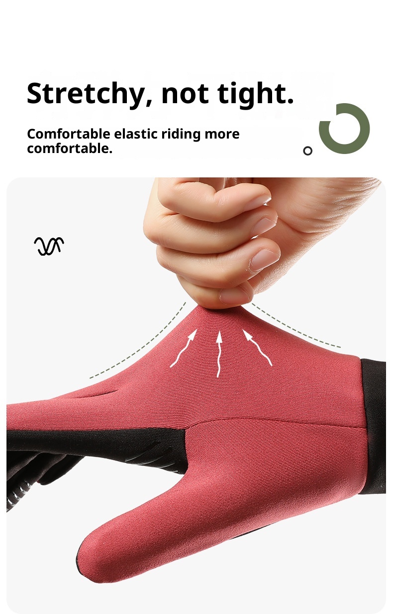 Guanti da sci e ciclismo da corsa, caldi, antiscivolo, in velluto, per uomo e donna, per attività all'aperto, autunno e inverno_voghion.com