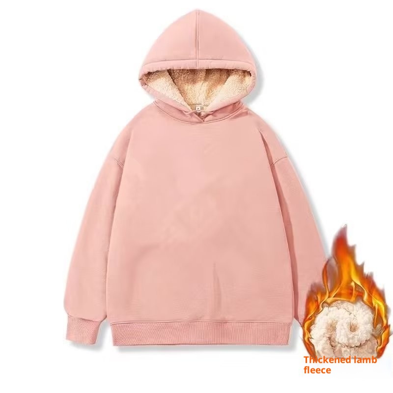 Herren-Sweatshirt/Cardigan aus Lammwolle für Herbst/Winter – warm, mit Kapuze und Reißverschluss, vielseitig, lässig, fleecegefüttert und dick gefüttert._voghion.com