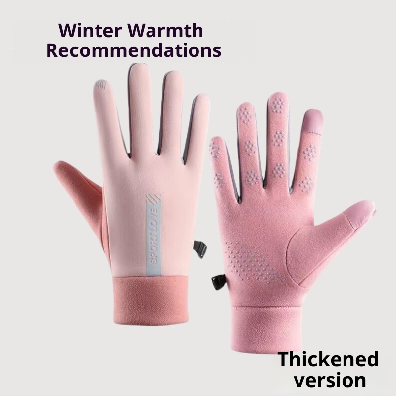 boy Boy Gloves Windproof Waterproof Touchscreen Couple Men Women Winter Cycling Skiing Sports Fleece Lined Cold-Proof Warm_voghion.com