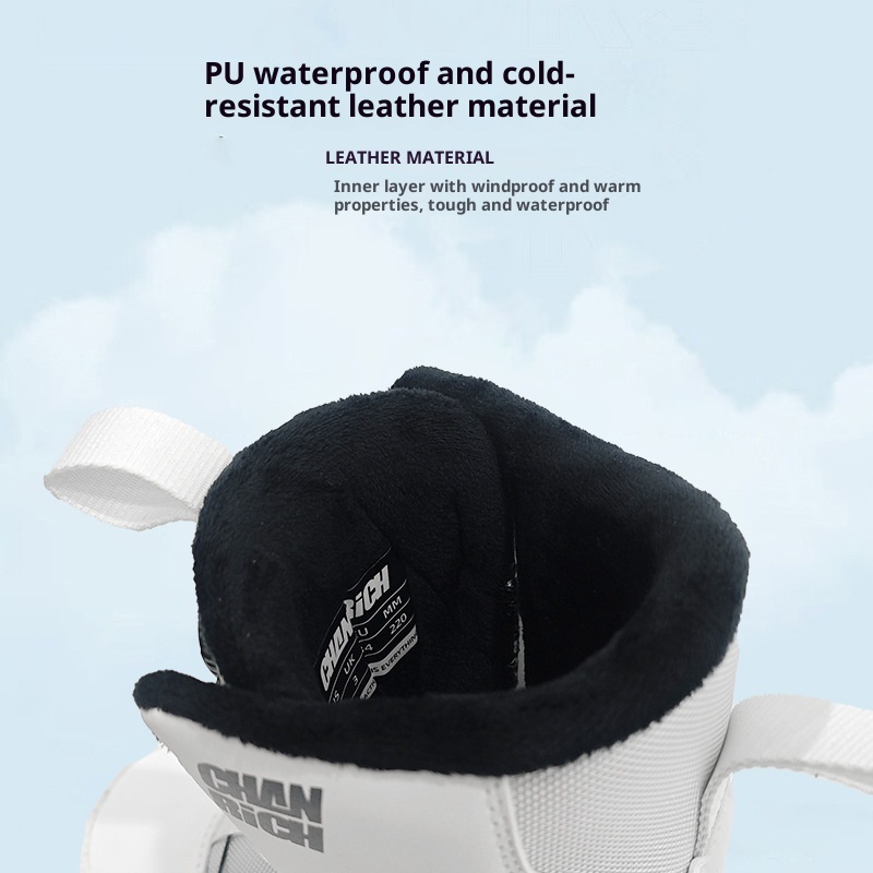 Zees CHANRICH Snowboard Boots For Kids Beginners Quick-Wear Knob Buckle Waterproof Warm Professional All-Region Ski Shoes_voghion.com