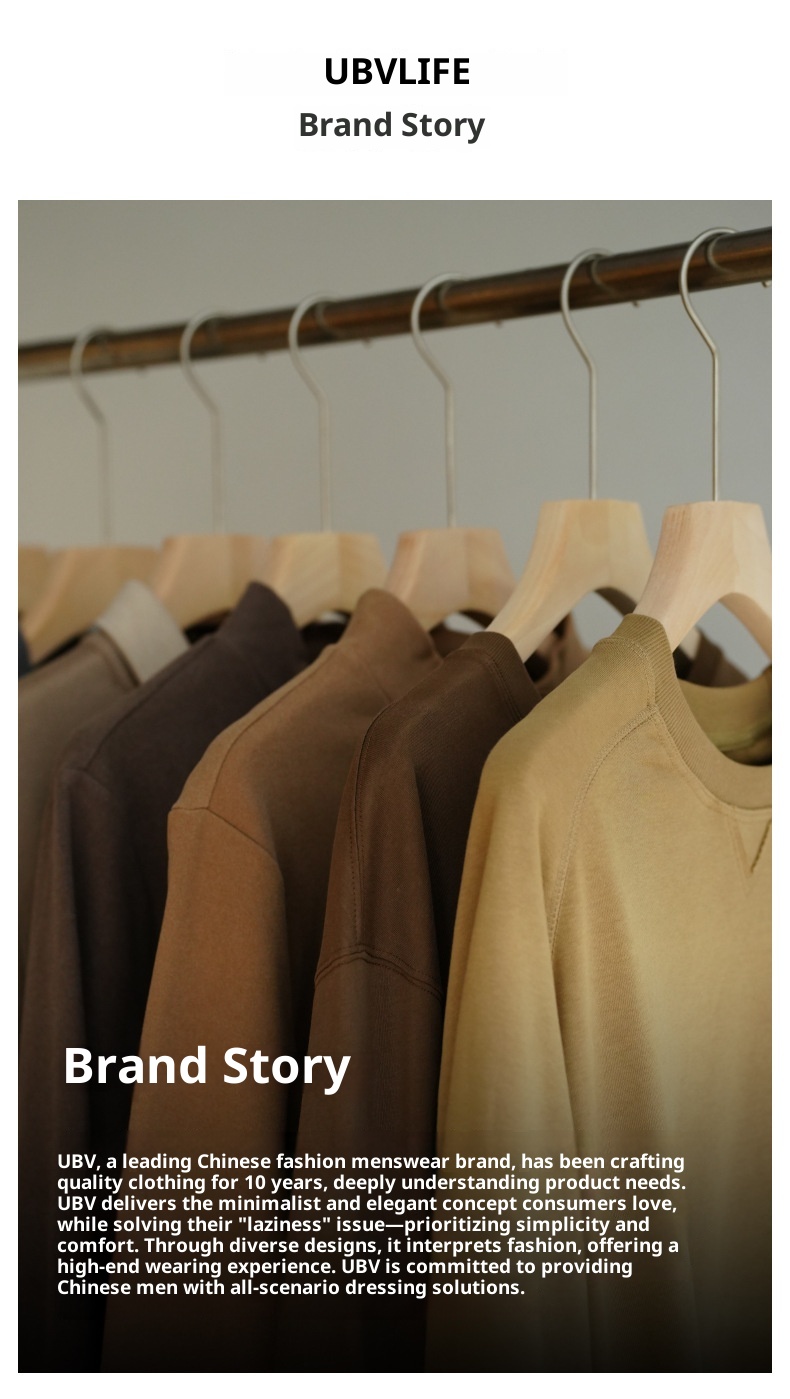 Polo da uomo a maniche lunghe con colletto rovesciato, stile business casual, stile pendolare, modello Boy, pesante, double-face, a strati d'aria, primavera 2025_voghion.com