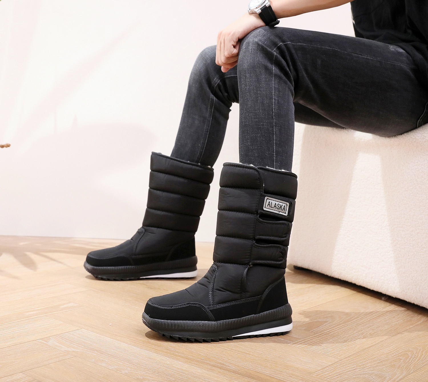 Zees Winter New Shoes Women, Northeast Snow For Men, Thickened Warm Thick-Soled Non-Slip Outdoor Ski Cotton Boots_voghion.com