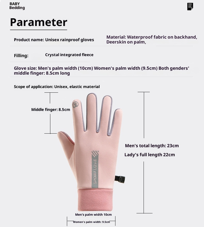 ragazzo Ragazzo Invernale Uomo e Donna, Foderato in Pile, Antivento, Resistente al Freddo, Touchscreen, Antiscivolo, Per Equitazione, Guida, Esterno_voghion.com