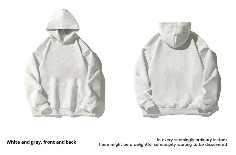 boy Hanlu Solid Color Basic Hooded Sweatshirt Men's Trendy Loose Versatile Spring Japanese Style Casual Jacket_voghion.com