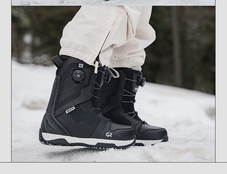 Zees CHANRICH Doppelschnallen-Snowboardschuhe Schnellverschluss für Damen und Herren, Allround-Snowboardschuhe zum Carven, Sliden, Flat-Flow-Snowboards und Freestyle-Ski_voghion.com