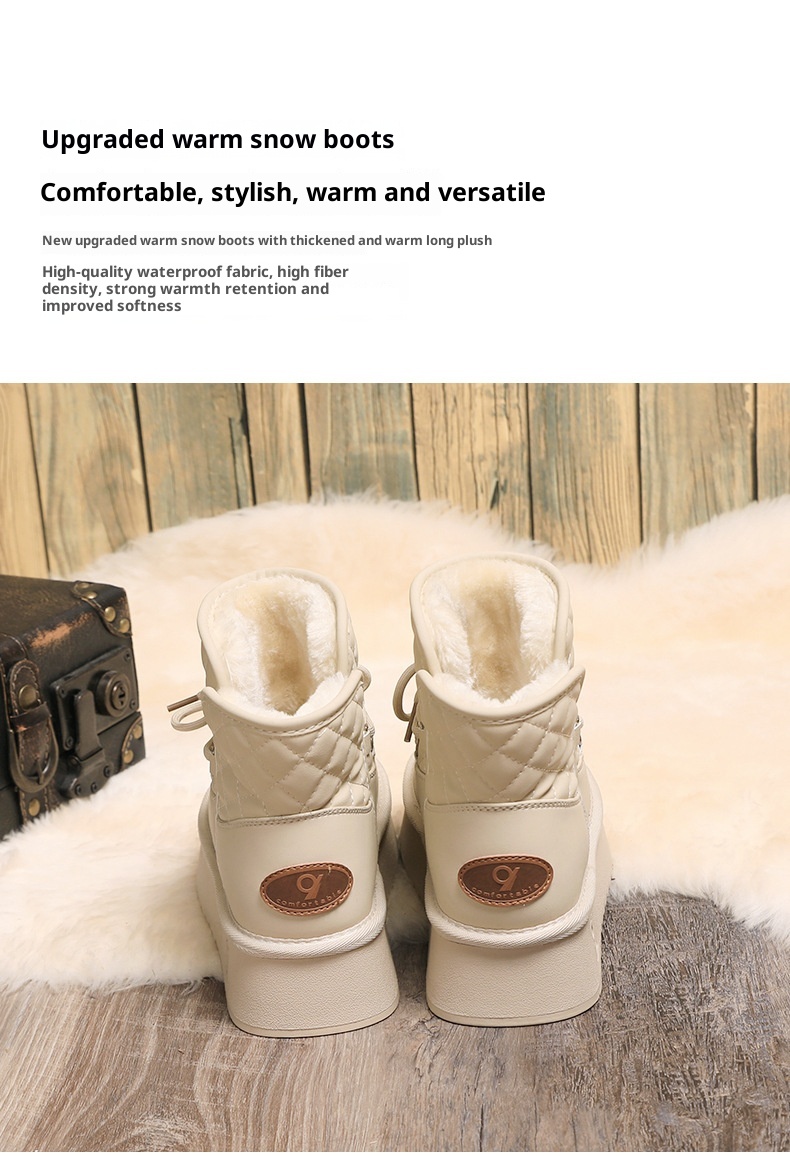 Zees Country Tour Special Same Style Height-Increasing Snow Space Walk Ski Boots Non-Slip Warm 5911_voghion.com