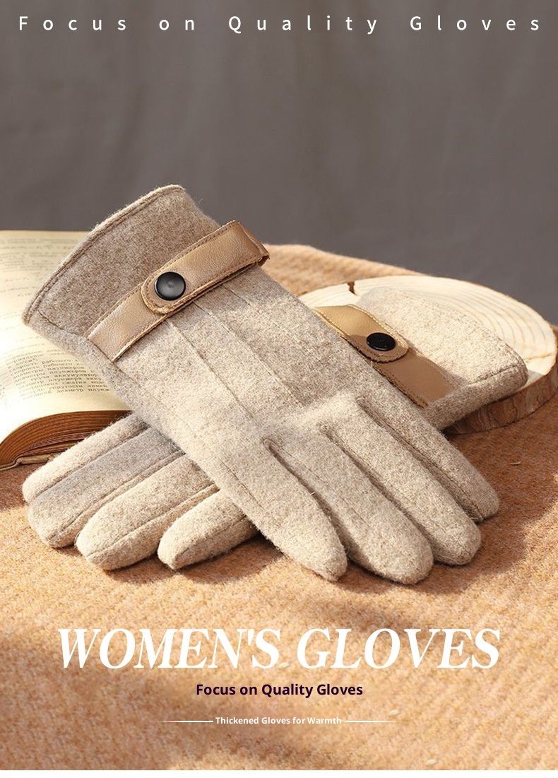 boy Boy 2025 New Men's Winter Wool Warm Full Finger Fashion Outdoor Touchscreen Fleece Cycling Gloves_voghion.com