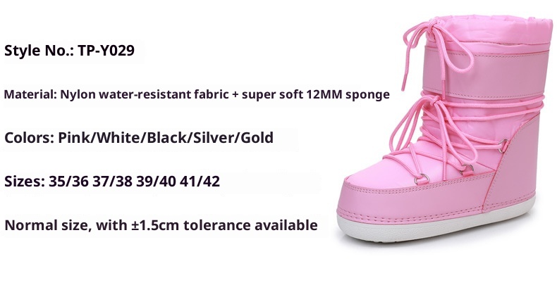 Zees Y029 Basic Waterproof Non-Slip Fabric Space 2025 New Short Thickened Warm Snow Boots Exported To Europe_voghion.com