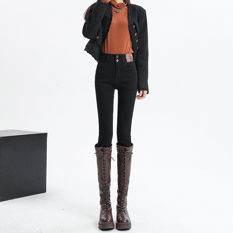 ChicShe Skinny Jeans Women 2025 Winter New High Waist Slimming Stretch Pencil Pants For Petite Spring And Autumn_voghion.com