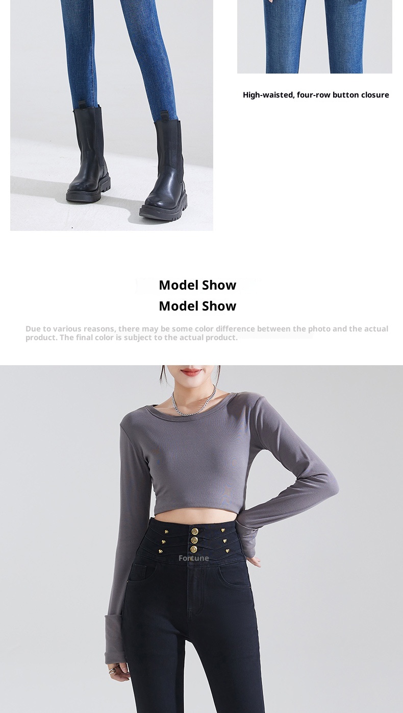 ChicShe High Waist Jeans Women 2025 New Slim Fit Slimming Versatile Haze Blue Hip Lift Four-Way Stretch Skinny Pants_voghion.com