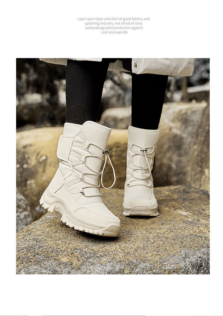 Zees Northeast Harbin Boots For Women Winter Waterproof Non-Slip Warm Fleece Lined Thickened Outdoor Hiking Snow Country_voghion.com