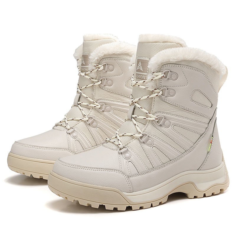 Zees Dames Outdoor Wandelschoenen Sneeuwschoenen Waterdicht Antislip Winter Fleece Gevoerd Verdikt Skischoenen Hoog Top Northeast Katoenen Schoenen_voghion.com