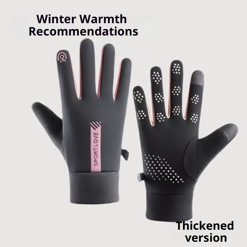 boy Boy Gloves Windproof Waterproof Touchscreen Couple Men Women Winter Cycling Skiing Sports Fleece Lined Cold-Proof Warm_voghion.com