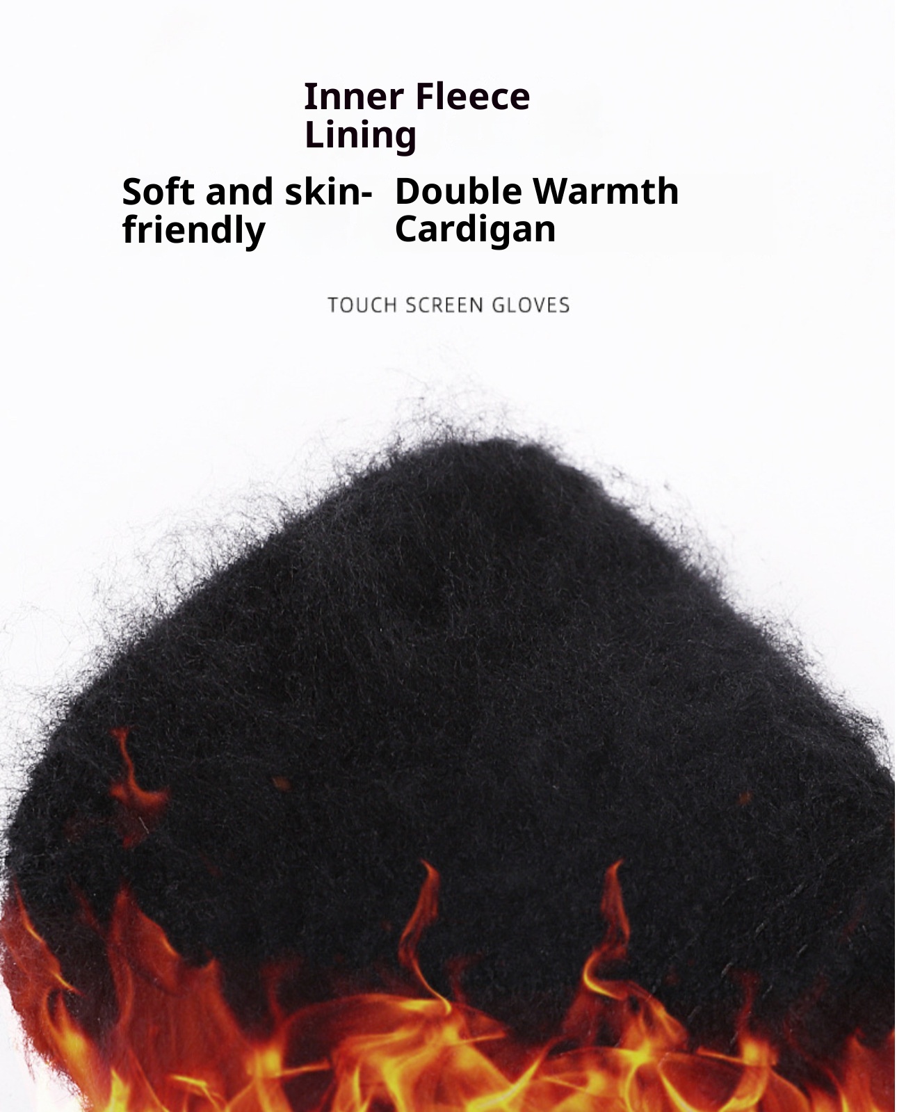 boy Boy Winter Warm Touchscreen Fleece Lined Thick Knitted Cycling Cold-Proof Men's Five-Finger Wool Gloves Cross-Border_voghion.com