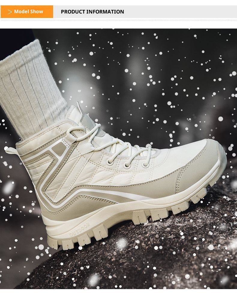 Zees Northeast Winter Boots For Women, Waterproof, Non-Slip, Warm, Fleece-Lined, Thickened, Comfortable, Outdoor Hiking, Snow_voghion.com