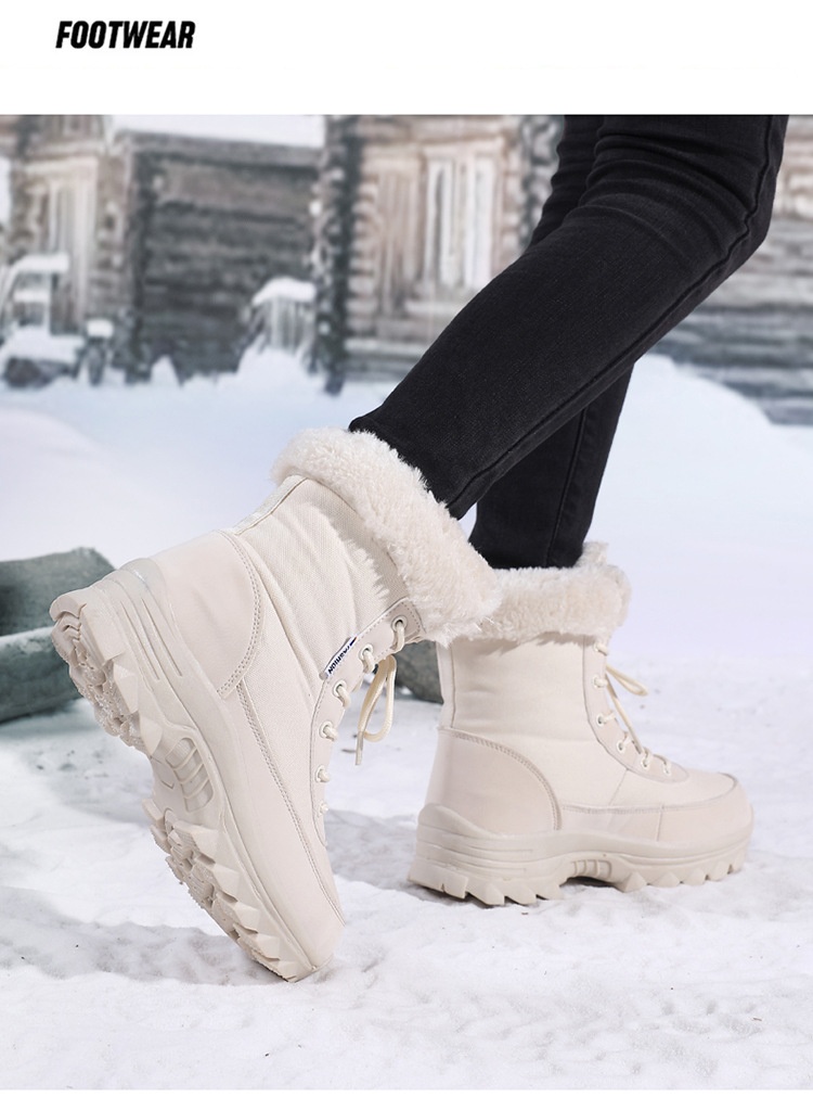 Zees Foreign Trade Outdoor antislip dikke warme katoenen schoenen voor dames Winter Northern Travel Ski Snowboots grote maat_voghion.com