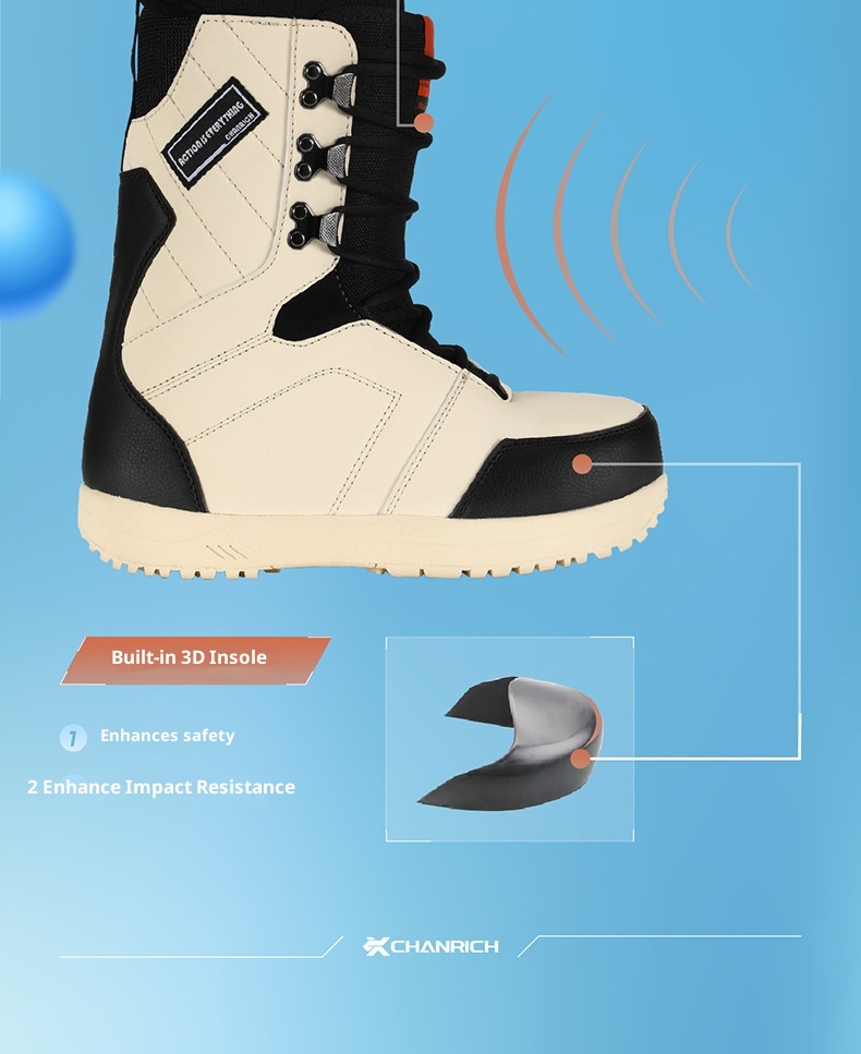 Zees CHANRICH Snowboardlaarzen Traditionele veterschoenen Antislip Warm Schokabsorptie Heren en Dames Waterdicht Trendy_voghion.com