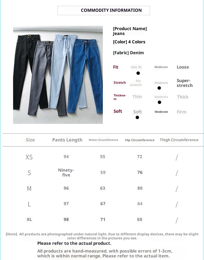 ChicShe Europese en Amerikaanse stijl elastische slanke hoge taille afslankende denim dames, herfstbroek met billifting, gewassen potlood_voghion.com