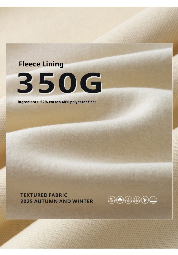 Erkek Çocuk Giyim 350g Sonbahar Kış Amerikan Tarzı Düz Renk Günlük Kalınlaştırılmış Kapüşonlu Bol Büyük Beden Polar Astarlı Kapüşonlu_voghion.com