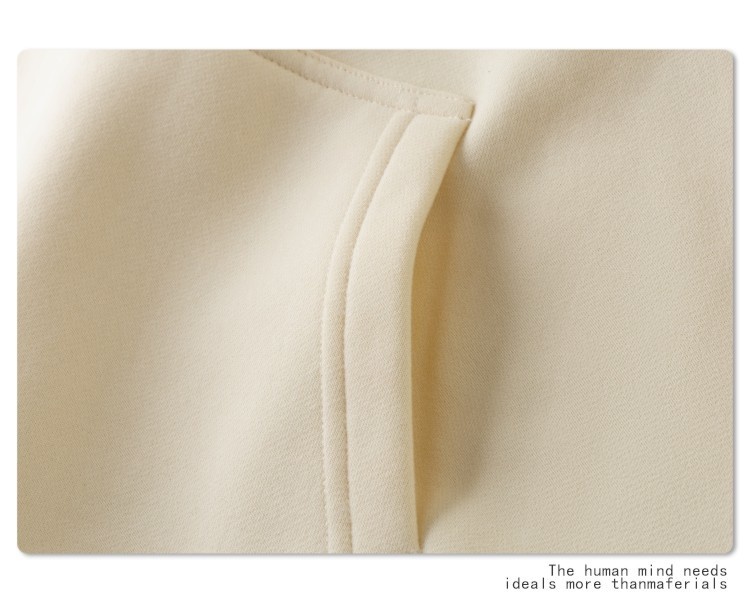 Erkek Çocuk Giyim 350g Sonbahar Kış Amerikan Tarzı Düz Renk Günlük Kalınlaştırılmış Kapüşonlu Bol Büyük Beden Polar Astarlı Kapüşonlu_voghion.com