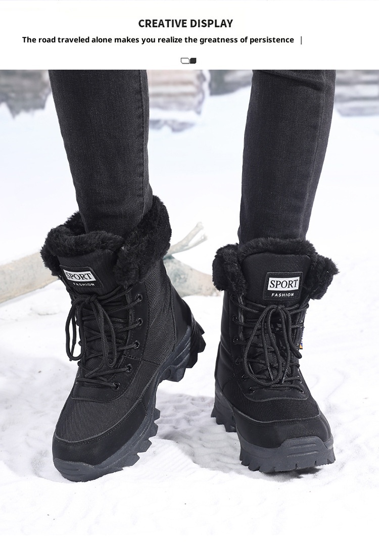 Zees Foreign Trade Outdoor antislip dikke warme katoenen schoenen voor dames Winter Northern Travel Ski Snowboots grote maat_voghion.com