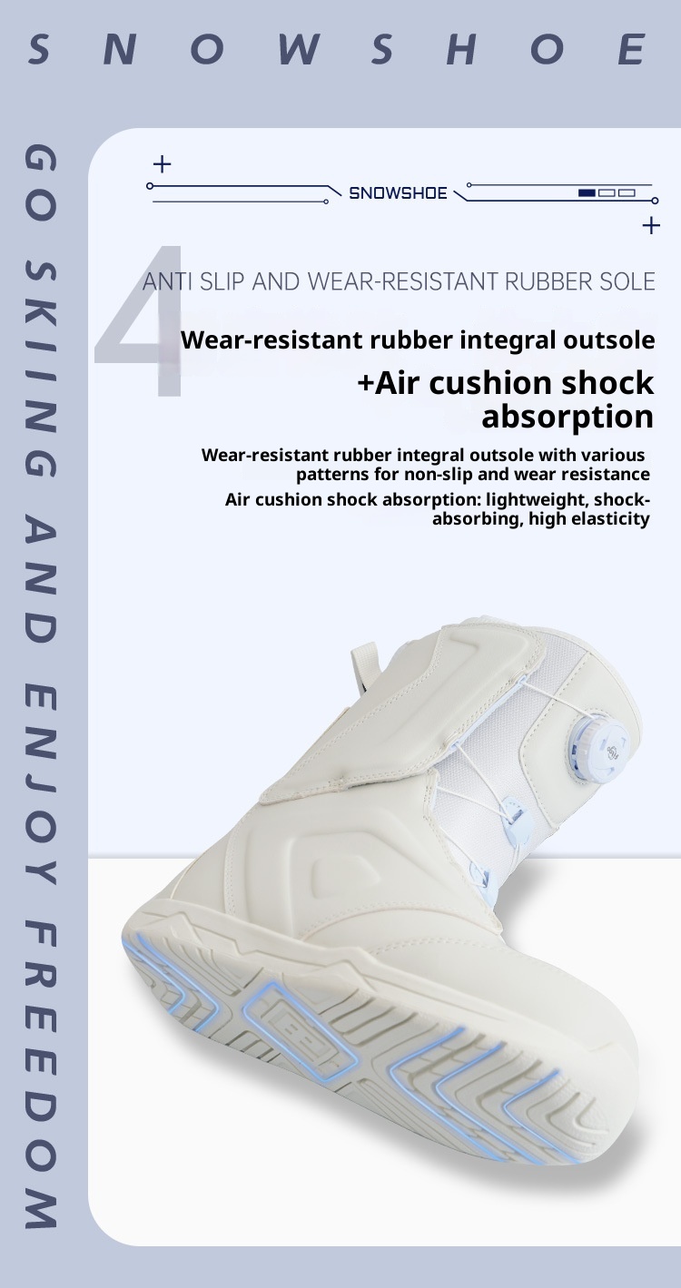 Zees Lanke Sneeuwschoenen Outdoor Ski-uitrusting Heren en Dames Snowboardlaarzen Waterdicht Warm Plat Bloem Carving Schaatsen_voghion.com