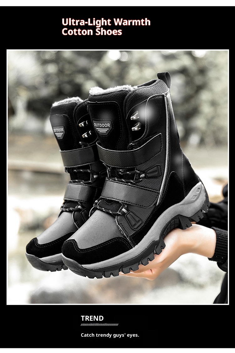 Zees Cross-Border Snow Boots Women, Mid-Calf, Warm, Fleece-Lined, Plus Size, Winter Waterproof, Non-Slip, Northeast Outdoor_voghion.com