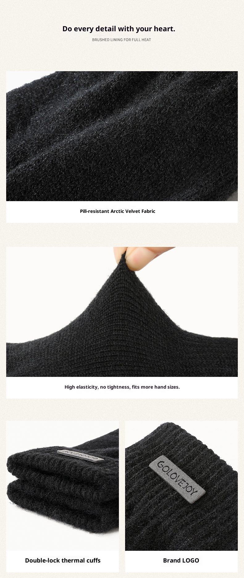 boy Boy Winter New Arctic Velvet Knitted Gloves For Men, Thickened And Warm, Non-Slip Woolen Gloves, Anti-Pilling DZ118_voghion.com