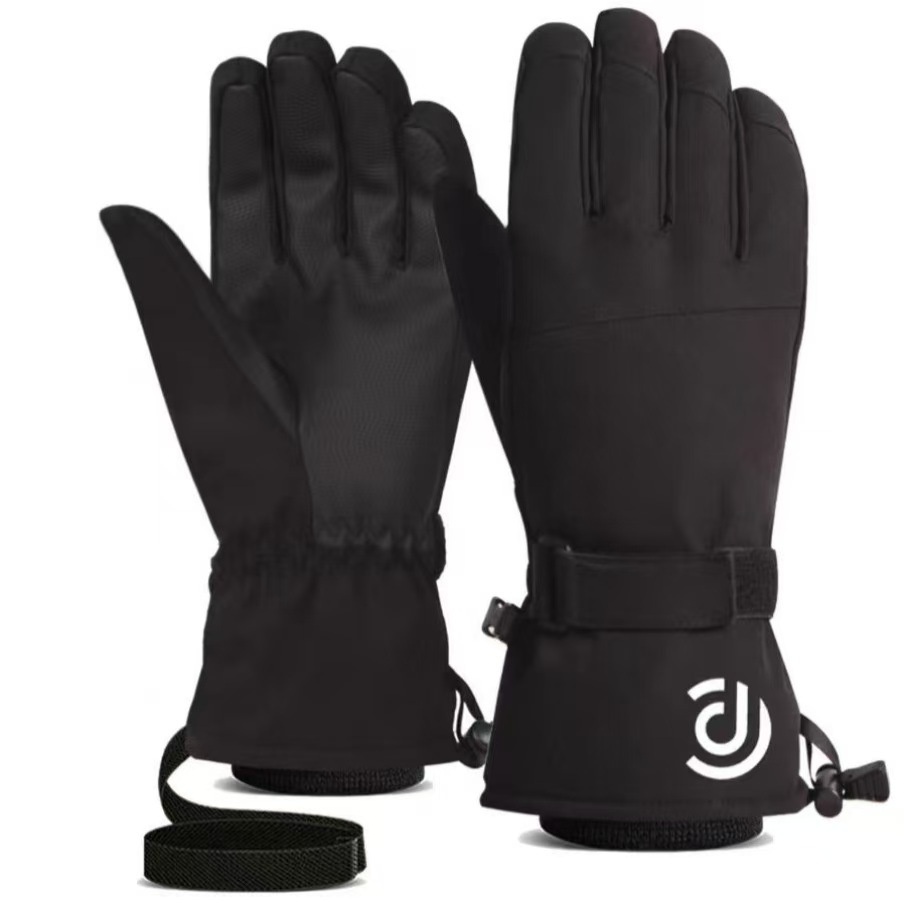 Guanti da sci invernali per bambini, foderati in pile, spessi, caldi, per bici elettrica, antiscivolo, impermeabili, touchscreen, stile coppia_voghion.com