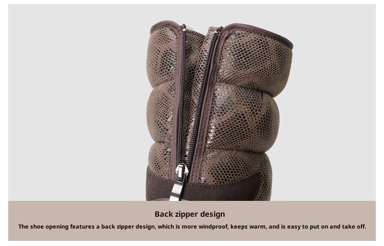 Zees Winter Nieuwe Modetrend Verdikte Sneeuwbestendige Antislip Warme Ski Lichtgewicht Halfhoge Katoenen Schoenen Dames Sneeuwlaarzen_voghion.com