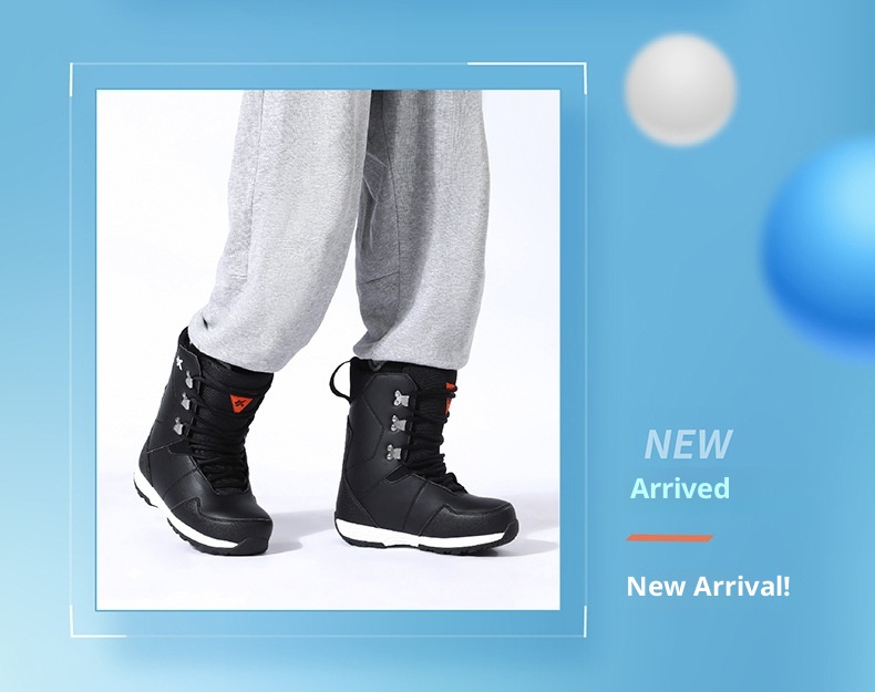 Zees Outdoor Sports Snowboard Shoes For Men Women, Traditional Lace-up Style, Beginner All-around Ski Equipment, Cold-proof_voghion.com