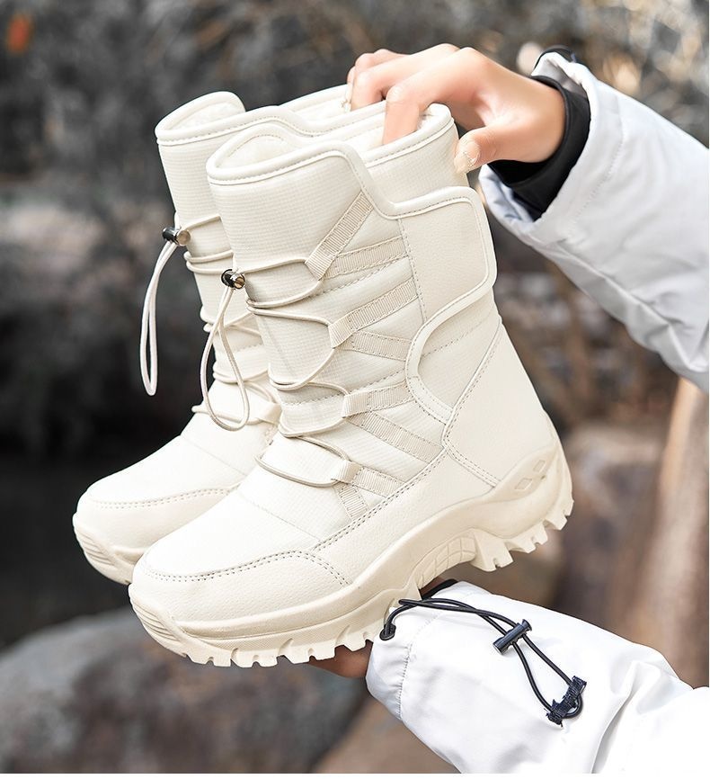 Zees Northeast Winter Boots For Women, Waterproof, Non-Slip, Warm, Fleece-Lined, Thickened, Outdoor Hiking, Snow Country_voghion.com