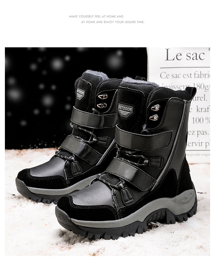 Zees Cross-Border Snow Boots Women, Mid-Calf, Warm, Fleece-Lined, Plus Size, Winter Waterproof, Non-Slip, Northeast Outdoor_voghion.com