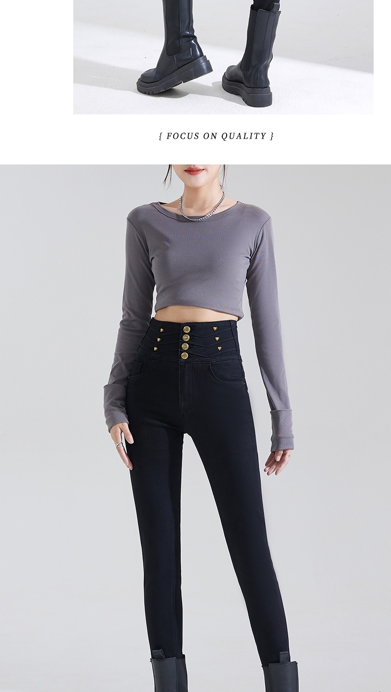 ChicShe High Waist Jeans Women 2025 New Slim Fit Slimming Versatile Haze Blue Hip Lift Four-Way Stretch Skinny Pants_voghion.com