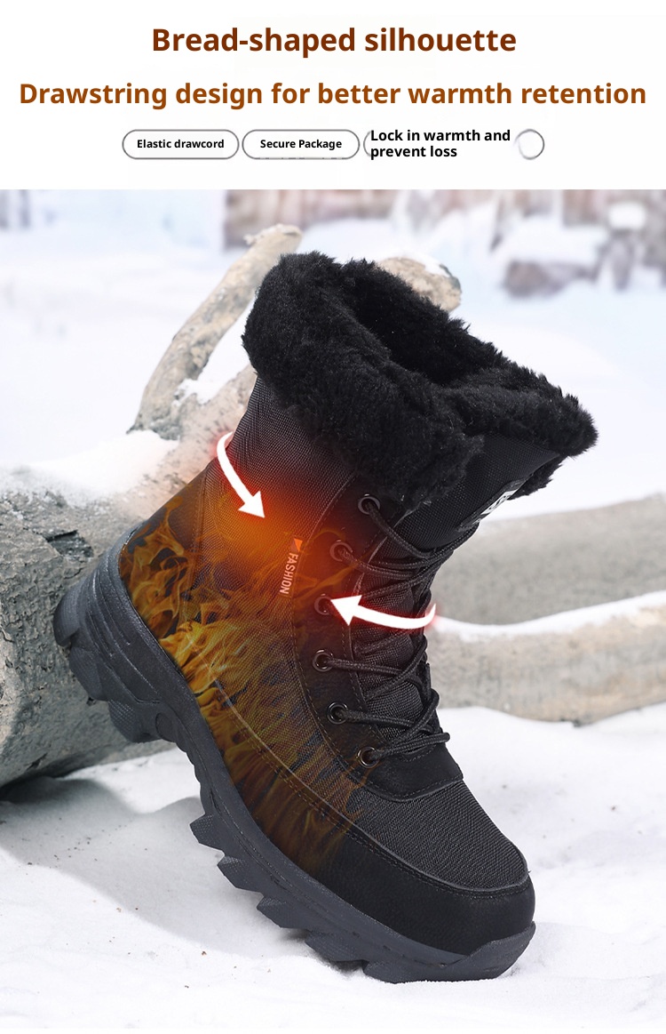 Zees Foreign Trade Outdoor antislip dikke warme katoenen schoenen voor dames Winter Northern Travel Ski Snowboots grote maat_voghion.com