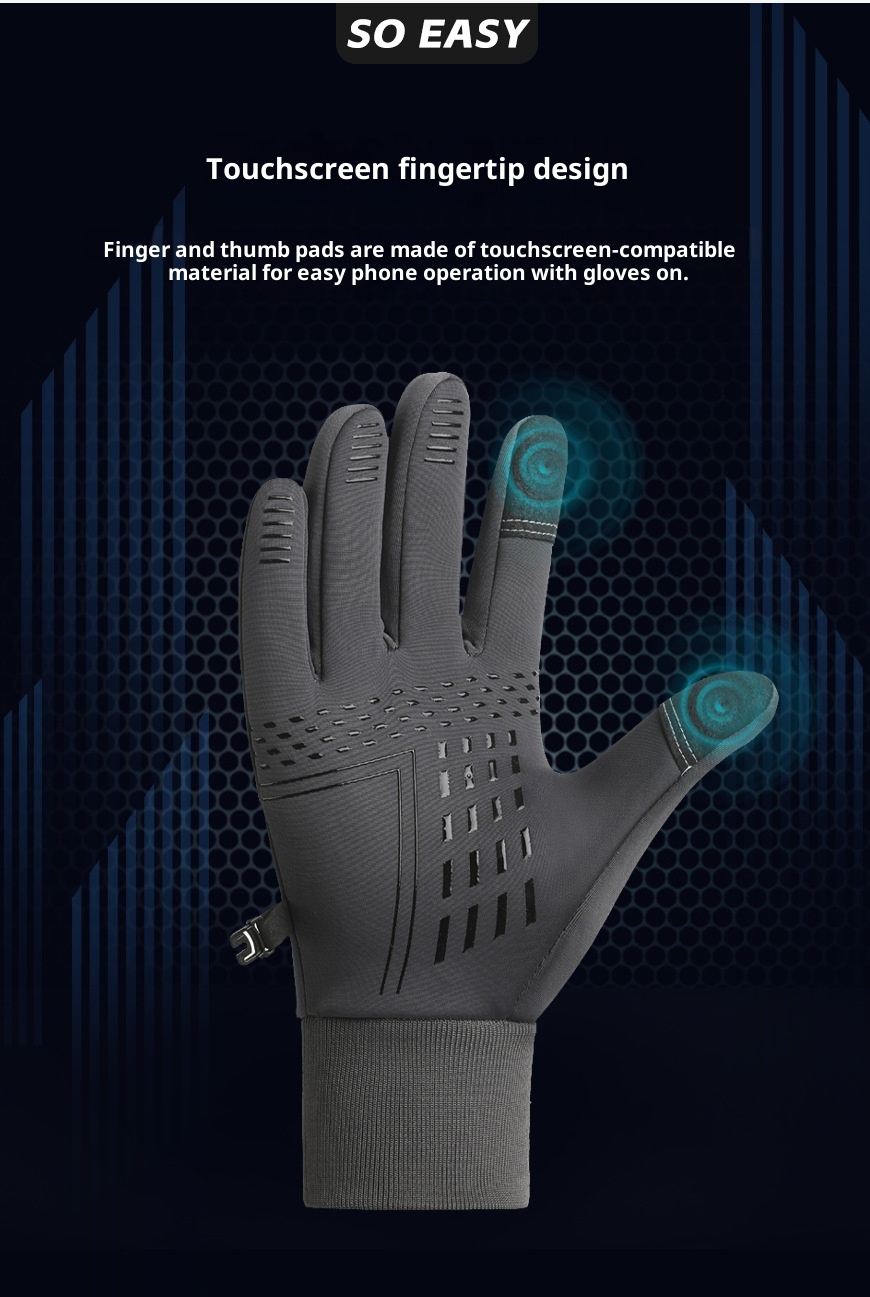 Jungen-Handschuhe für Herbst und Winter, warm, geeignet für Radfahren, Skifahren, Bergsteigen, Autofahren, Reiten, Fleece, Touchscreen-kompatibel, rutschfest_voghion.com