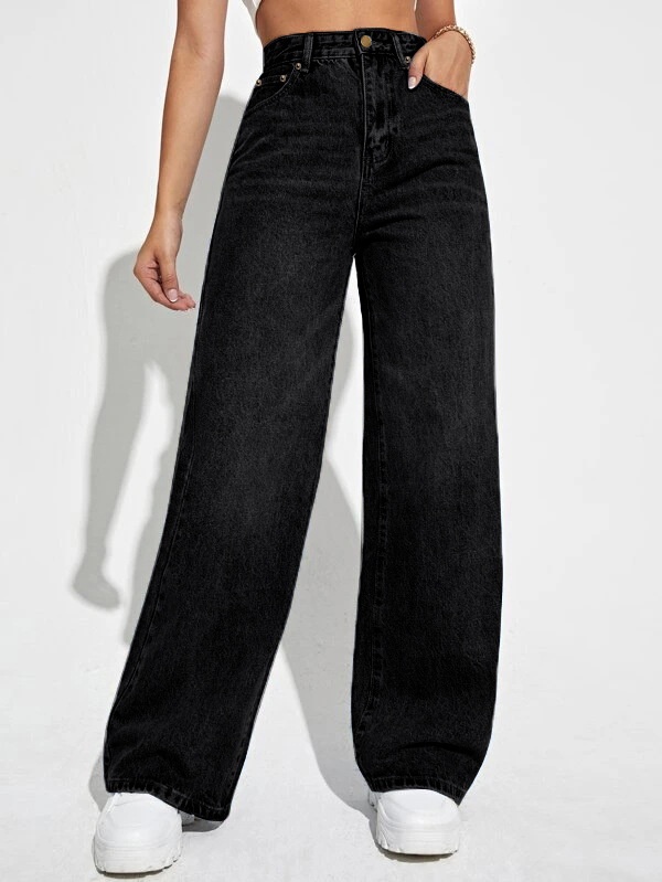 ChicShe 2025 Nw Jans Loos Straight Cross-Bordr Europan And Amrican AliExprss Womn's Long Pants Factory Dirct_voghion.com