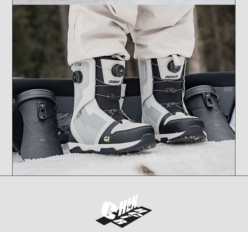 Zees CHANRICH Doppelschnallen-Snowboardschuhe Schnellverschluss für Damen und Herren, Allround-Snowboardschuhe zum Carven, Sliden, Flat-Flow-Snowboards und Freestyle-Ski_voghion.com