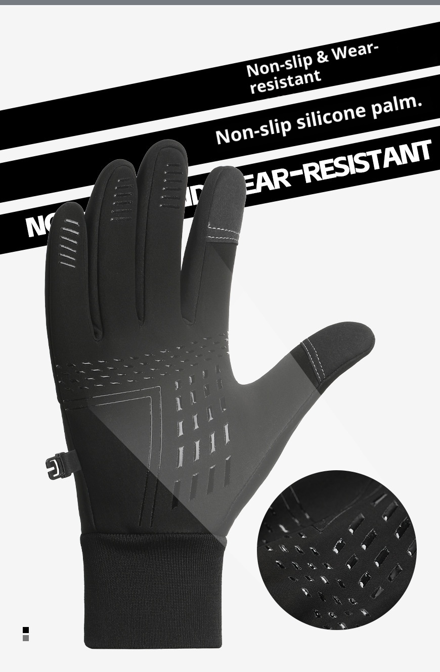 Jungen-Handschuhe für Herbst und Winter, warm, geeignet für Radfahren, Skifahren, Bergsteigen, Autofahren, Reiten, Fleece, Touchscreen-kompatibel, rutschfest_voghion.com