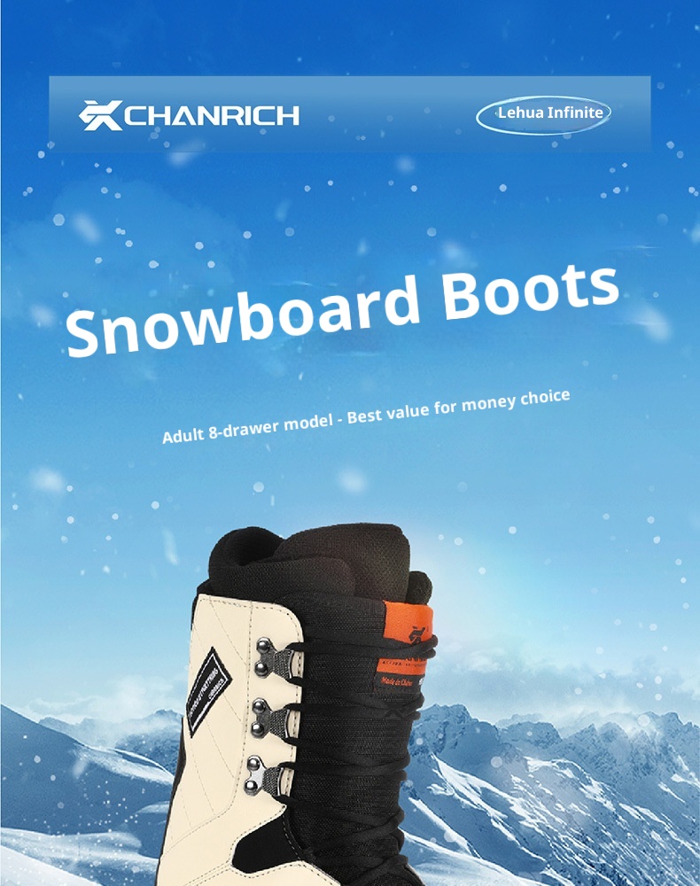 Zees CHANRICH Snowboardlaarzen Traditionele veterschoenen Antislip Warm Schokabsorptie Heren en Dames Waterdicht Trendy_voghion.com