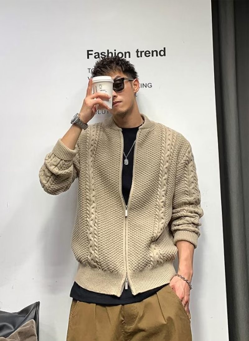 boy Boy Boy Boy Japanese Autumn Thick Men Korean Version Trendy Loose Knitwear Winter Ins Hong Kong Style Lazy Sweater Coat_voghion.com