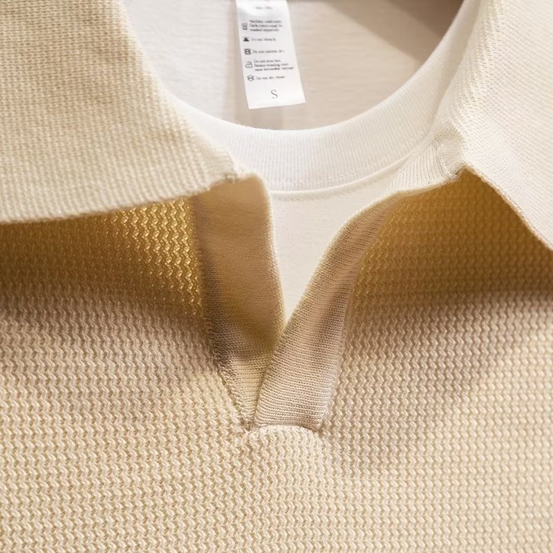 boy Boy Turn-Down Collar Knit Autumn Winter 2022 New Style Men High-End Trendy Pullover Long Sleeve Polo Sweater_voghion.com